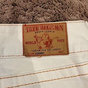 White, johnny, True Religion jeans.
